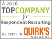 A 2016 Top Company for Respondent Recruiting as Seen in Quirks